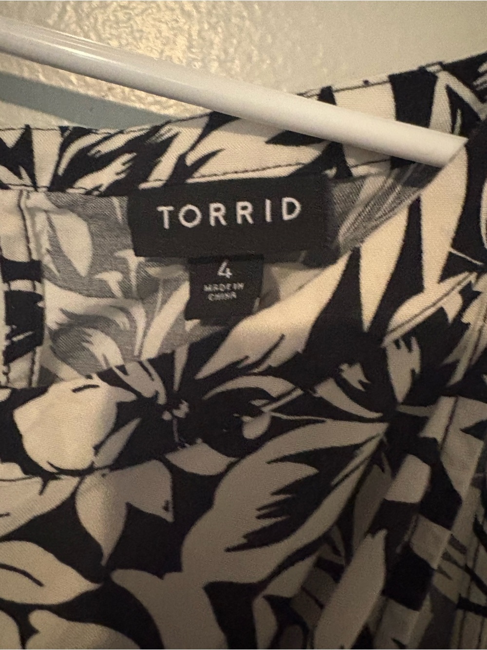 torrid Black and White Floral Halter Dress - Picture 3 of 3